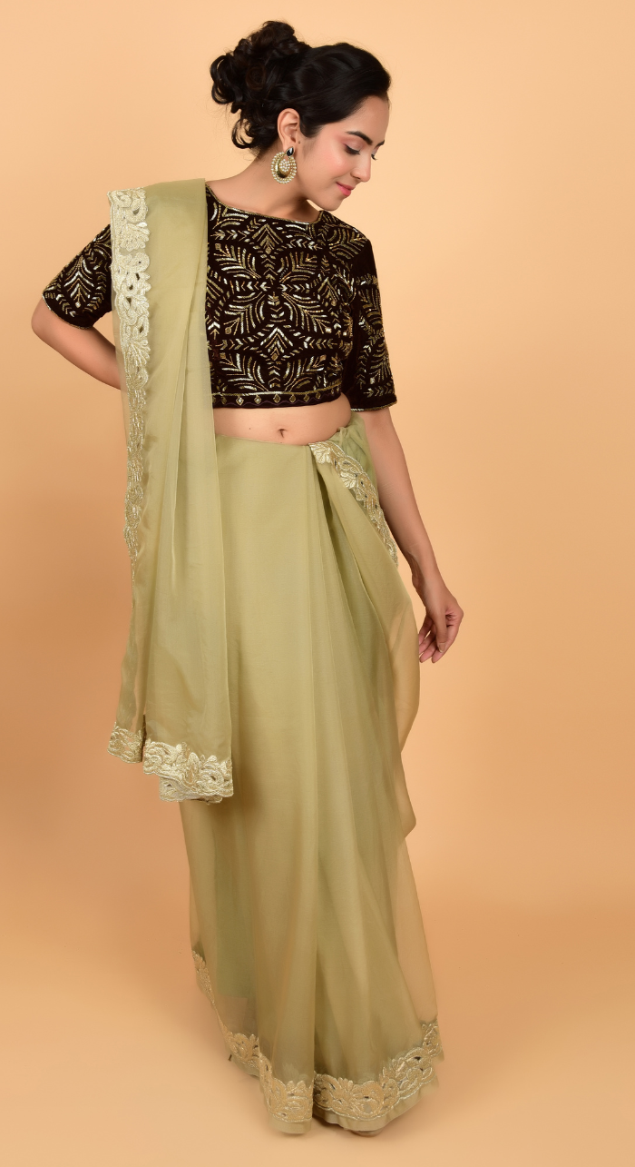 Elegant Cut Work Saree