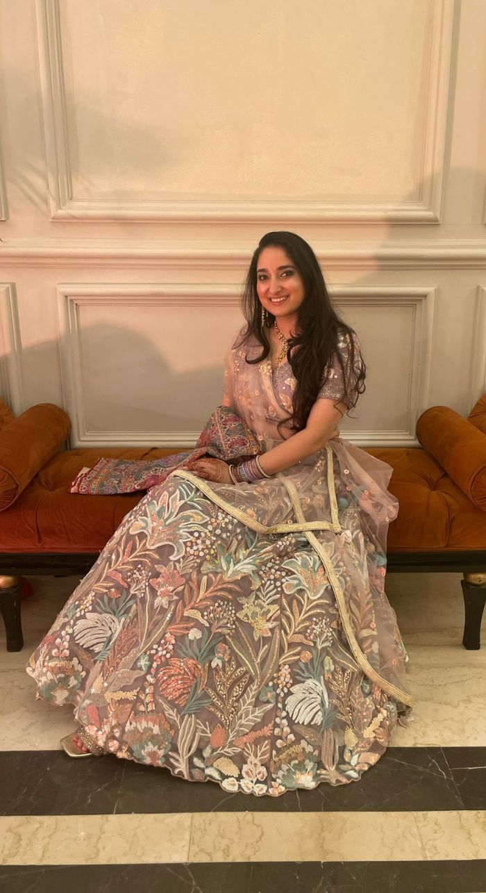 Wedding Wear Lavender Heavy Lehenga