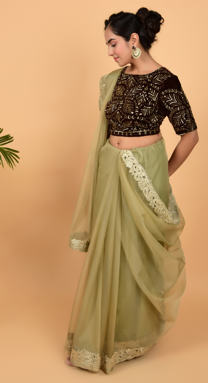 Elegant Cut Work Saree