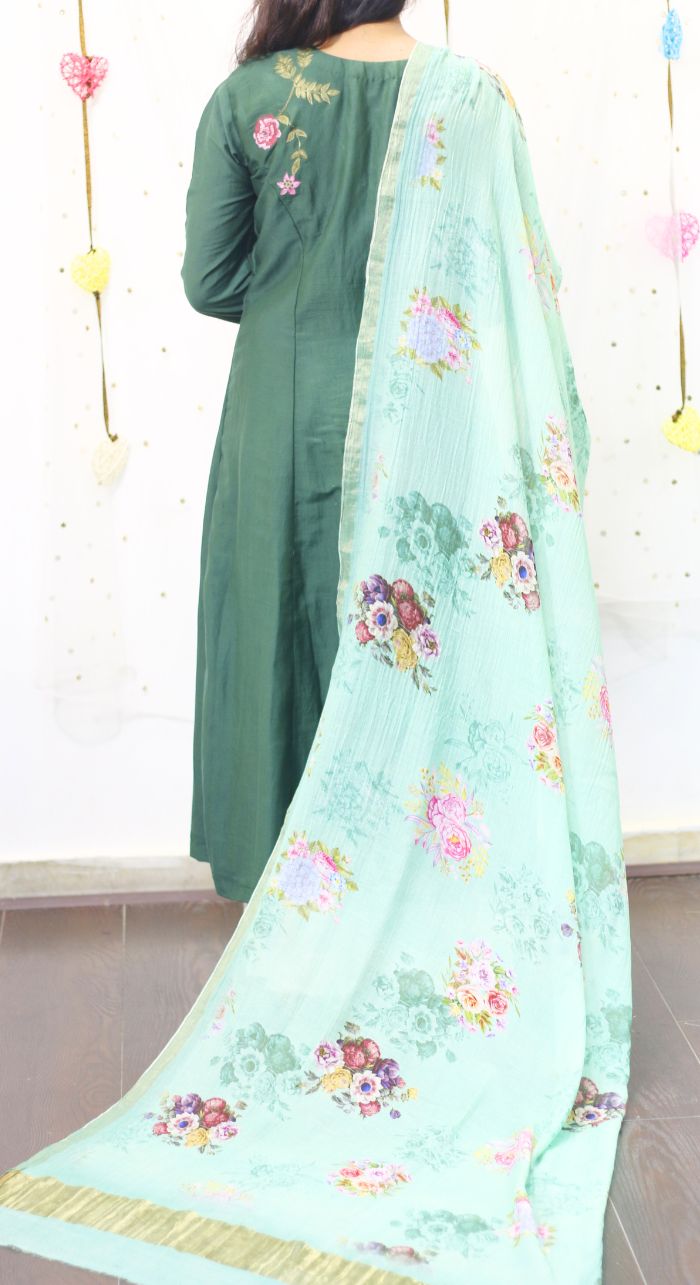 Designer Suit with White Palazzo