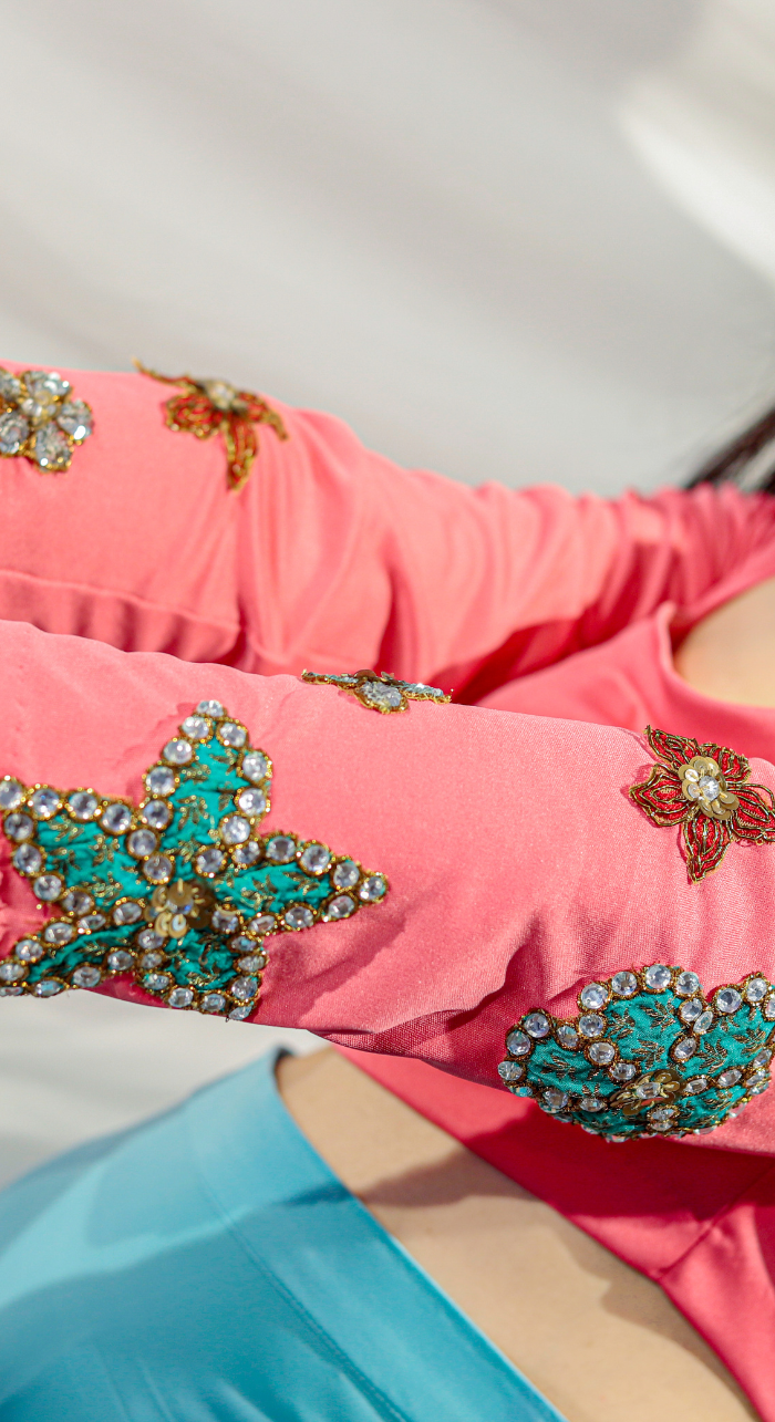 Light Blush Elegance (Crop Top)