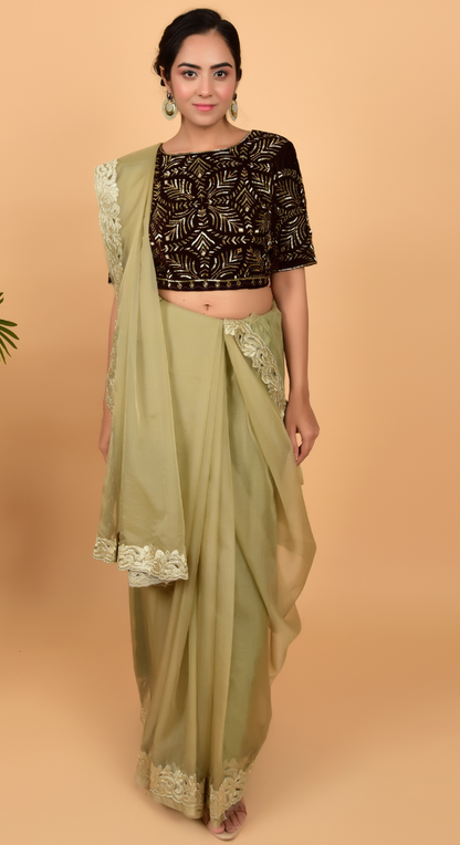 Elegant Cut Work Saree