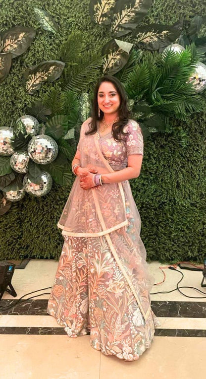 Wedding Wear Lavender Heavy Lehenga