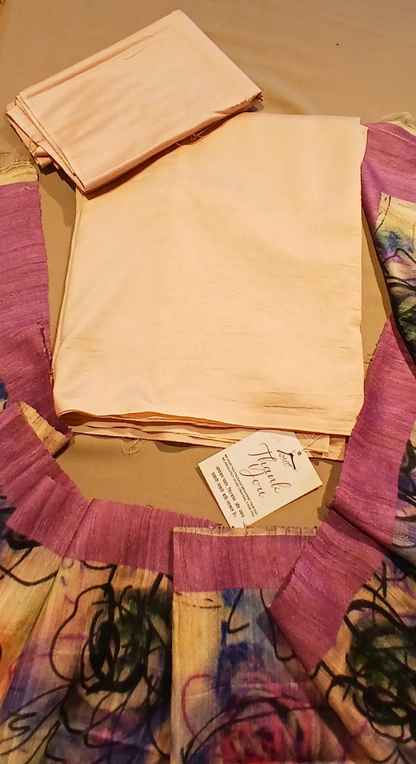 Sunehri Leela Tasar Silk Unstitched Suit