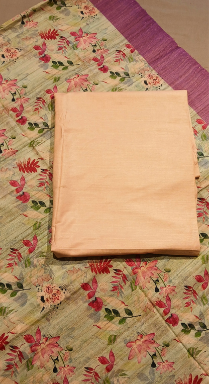 Varnika Bloom Tasar Silk Unstitched Suit