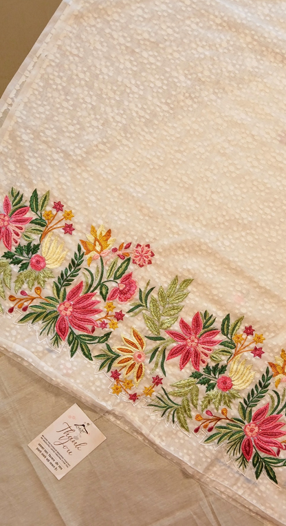 Multicolor Floral Resham Embroidery Work Unstitched Suit