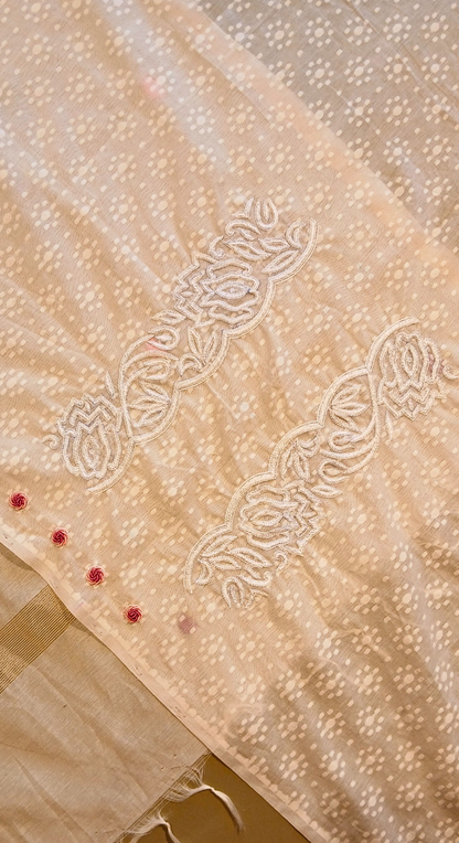 Multicolor Floral Resham Embroidery Work Unstitched Suit