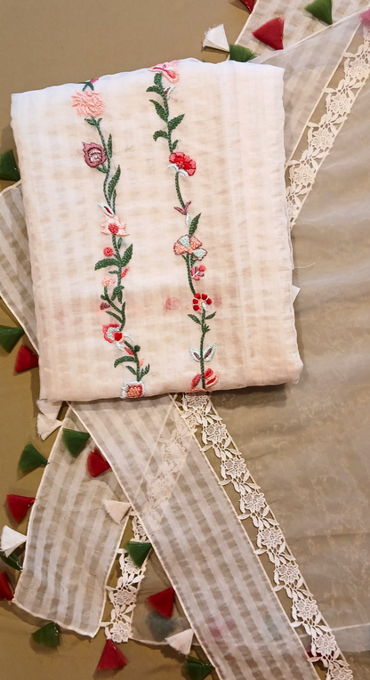 Zariya Noor Organza Unstitched Suit