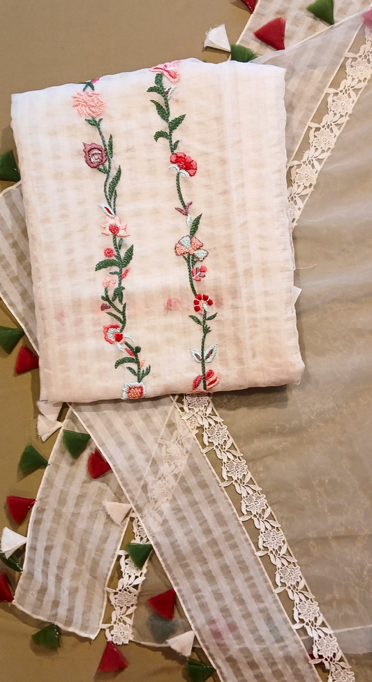 Zariya Noor Organza Unstitched Suit