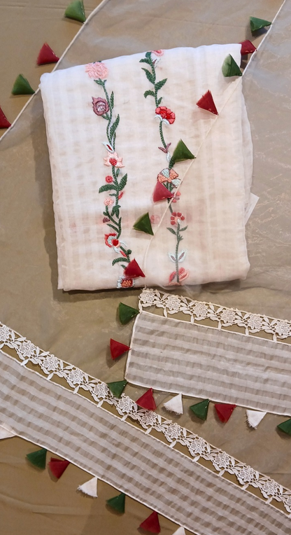 Zariya Noor Organza Unstitched Suit