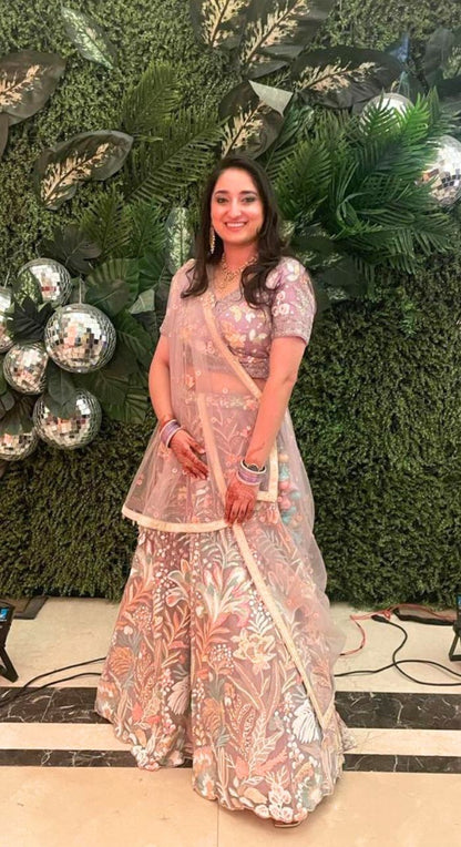 Wedding Wear Lavender Heavy Lehenga