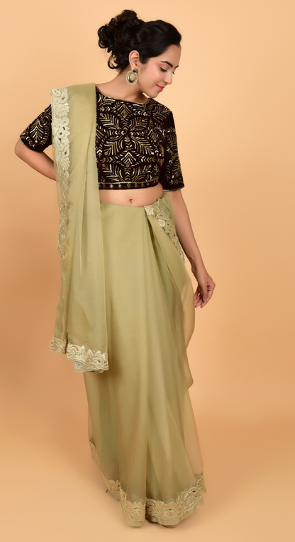 Elegant Cut Work Saree