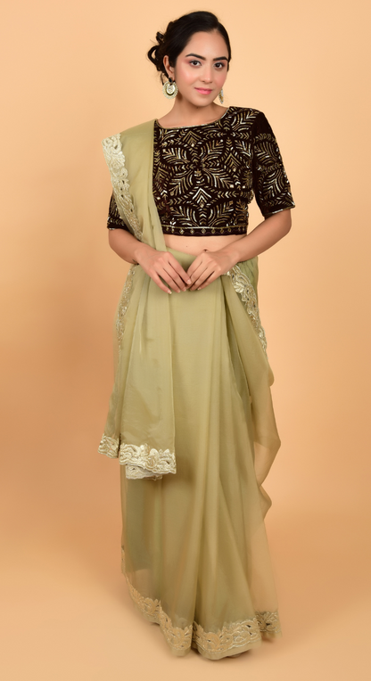 Elegant Cut Work Saree