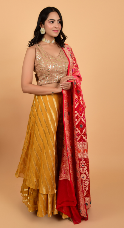 Banarasi Red Heavy Dupatta