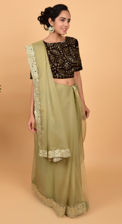 Elegant Cut Work Saree