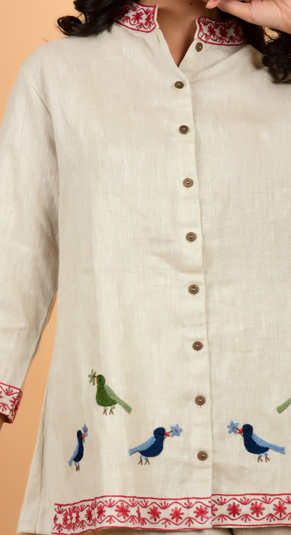 Linen Co-Ords With Hand Work