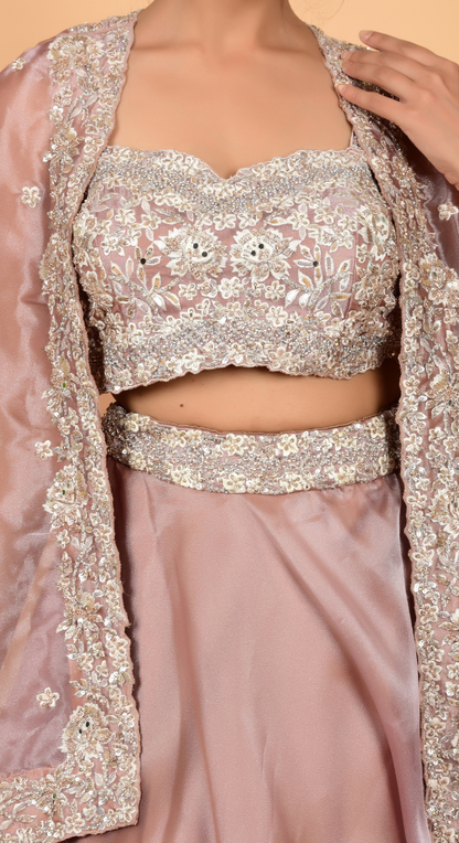Designer Couture Lehenga With Cape