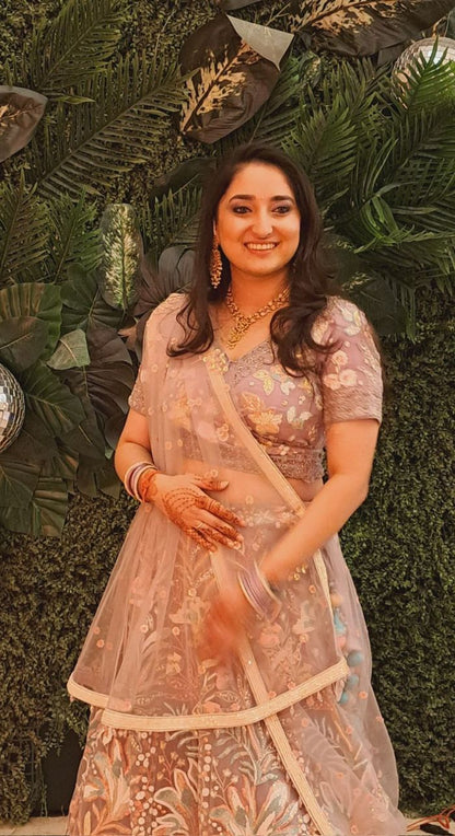 Wedding Wear Lavender Heavy Lehenga