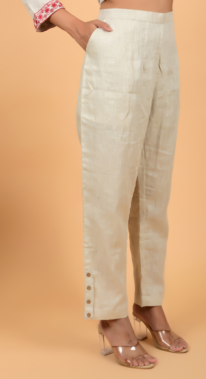 Linen Co-Ords With Hand Work