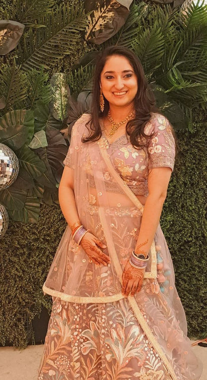 Wedding Wear Lavender Heavy Lehenga