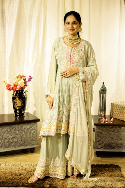 Mint Élan - Flaired Festive Suit