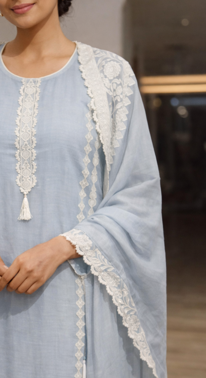 Neelaya Whisper Chanderi Semi-Stitched Cotton Suit