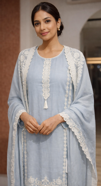 Neelaya Whisper Chanderi Semi-Stitched Cotton Suit