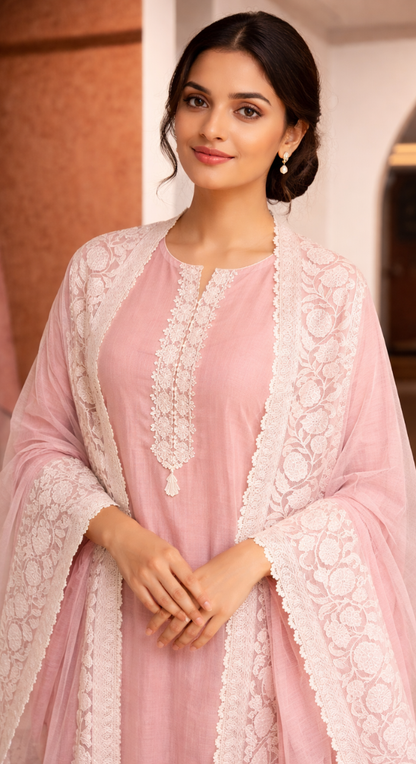 Raag Basanti Semi-Stitched Cotton Suit