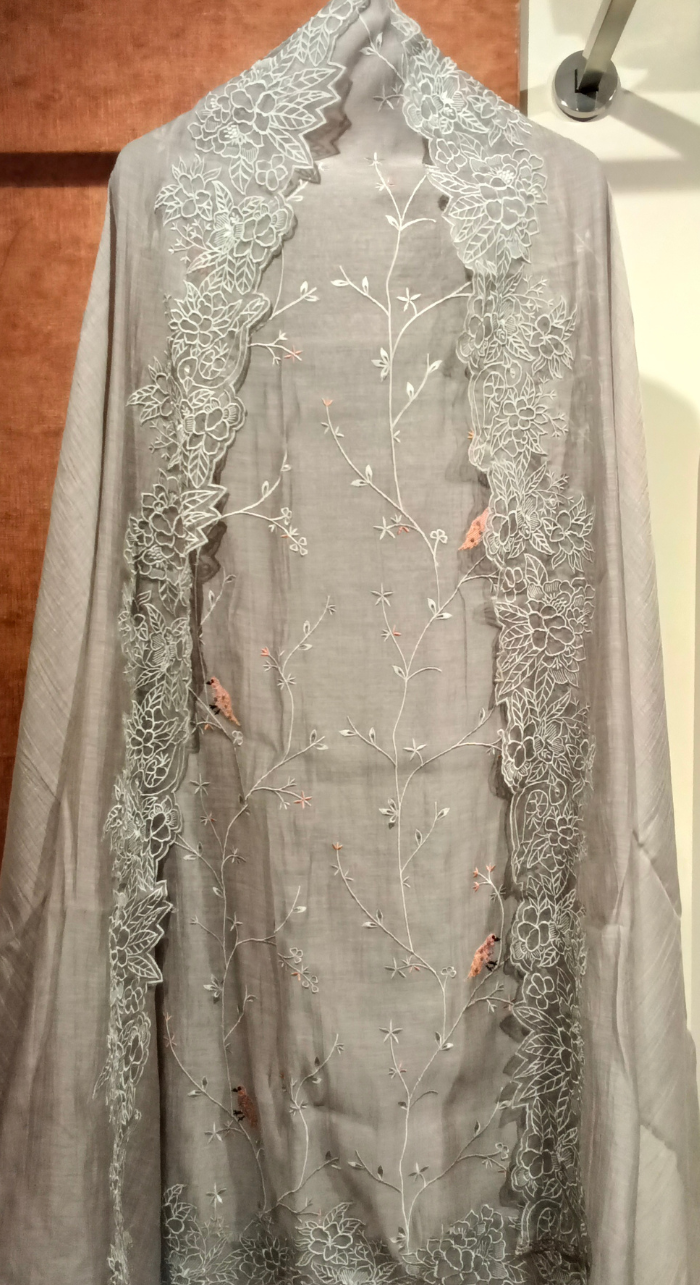 Ethereal Blush Semi - Stitched Cotton Suit