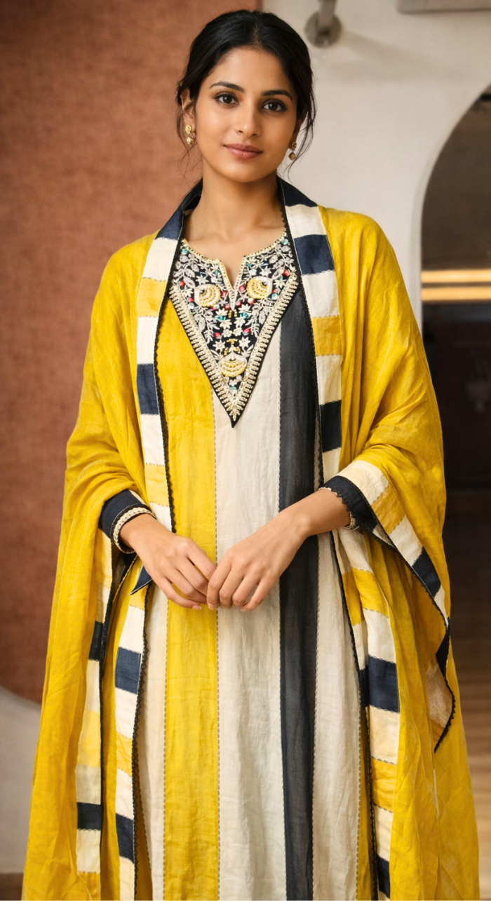 Afsana Semi-Stitched Cotton Suit
