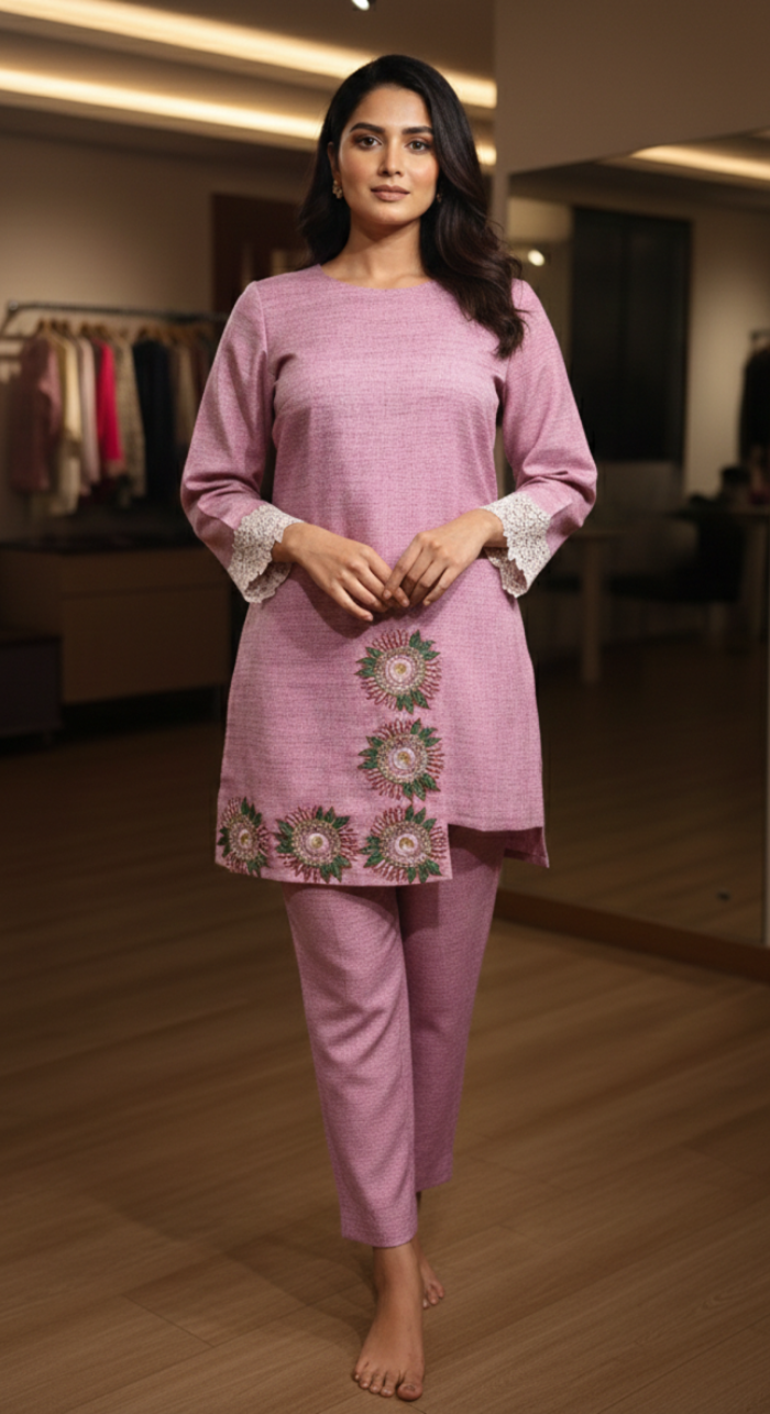 Viraasat Blush Summer Cotton Co-Ord Set