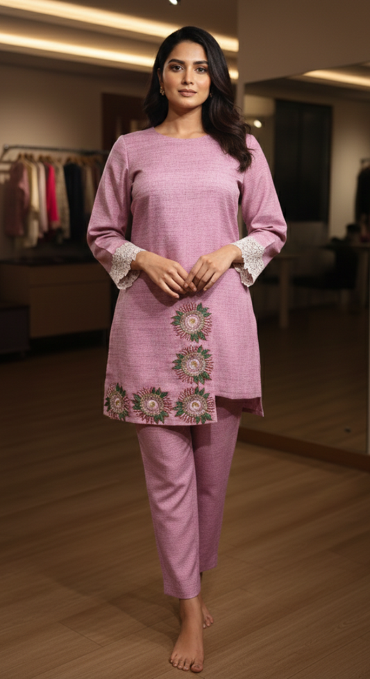 Viraasat Blush Summer Cotton Co-Ord Set