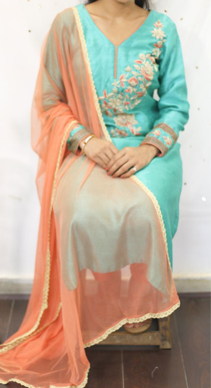 Classic Occasion Wear Raw Silk Suit