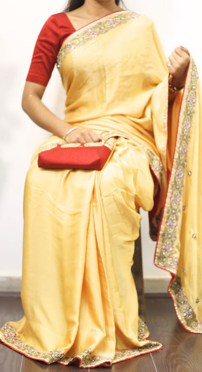 Classic Satin Georgette Saree