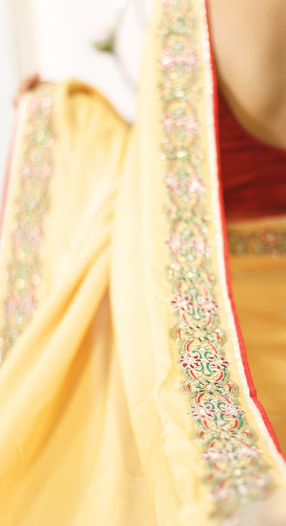 Classic Satin Georgette Saree