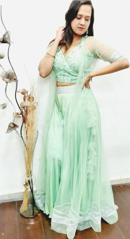 Satin Georgette Cocktail Dress