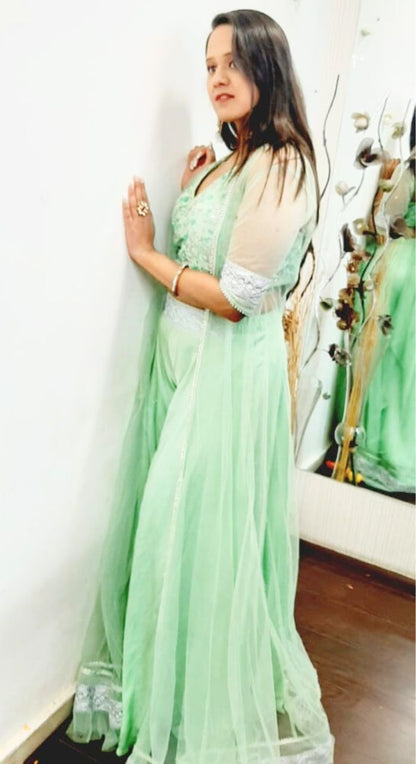 Satin Georgette Cocktail Dress