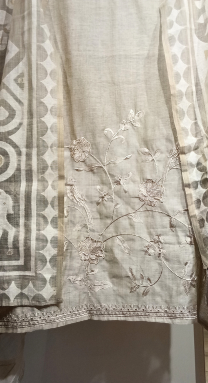 Nazakat Aura Chanderi Semi - Stitch Cotton Suit