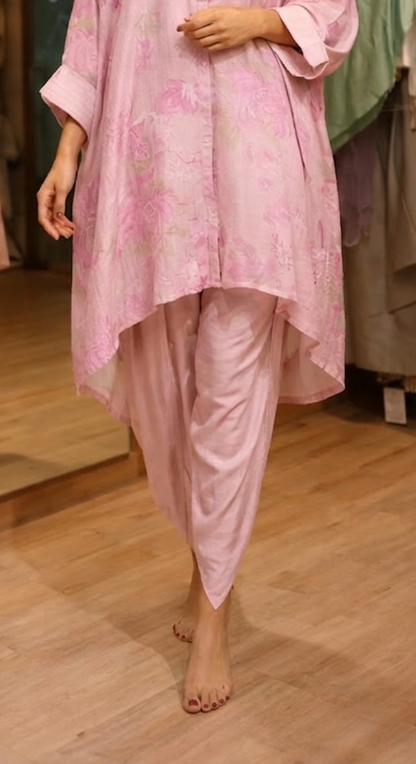 Abeer Flow Kaftan With Dhoti Salwar