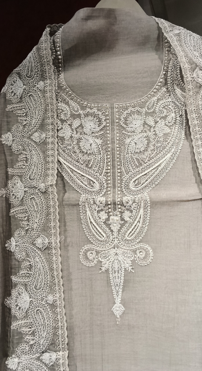 Noor Aabha Chanderi Semi-Stitched Cotton Suit
