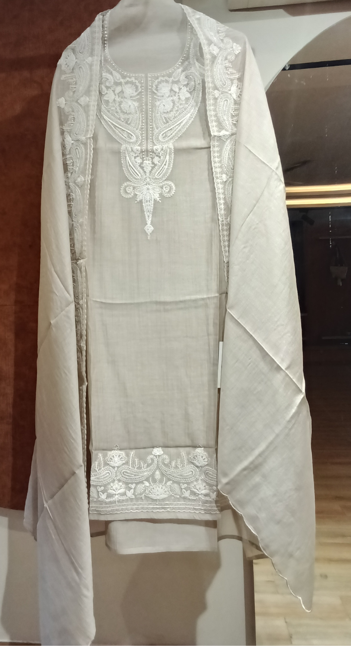Noor Aabha Chanderi Semi-Stitched Cotton Suit