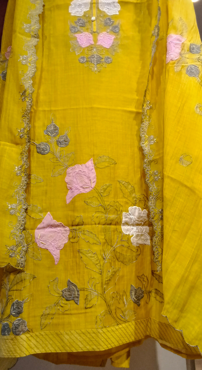 Peeli Riwaayat Chanderi Semi-Stitched Cotton Suit