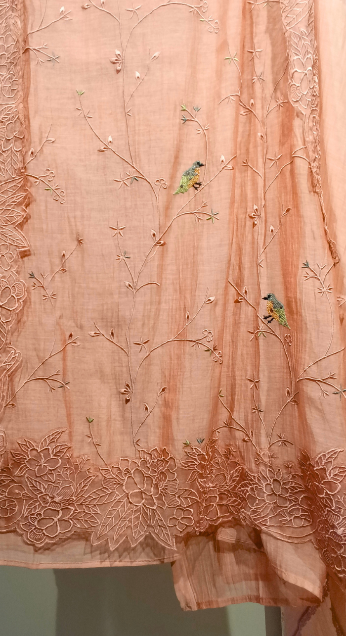 Ethereal Blush Semi - Stitched Cotton Suit