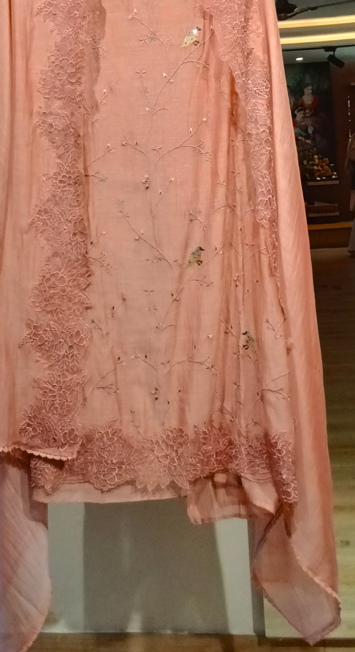 Ethereal Blush Semi - Stitched Cotton Suit