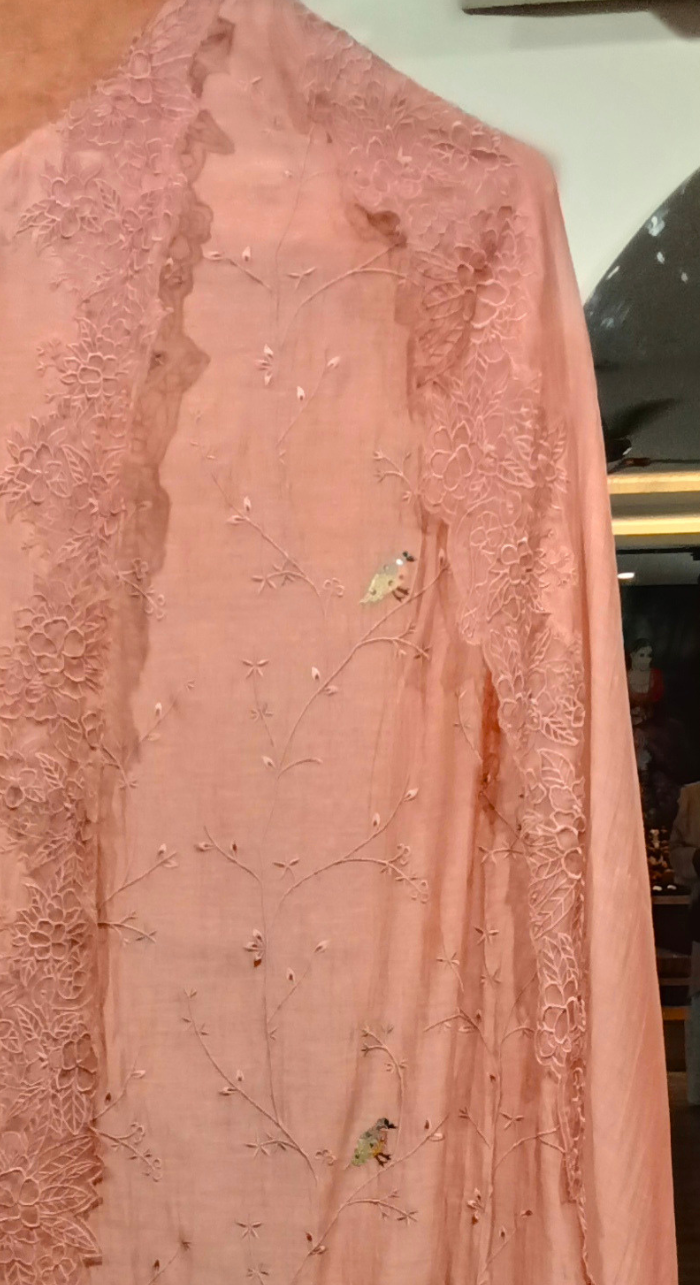 Ethereal Blush Semi - Stitched Cotton Suit