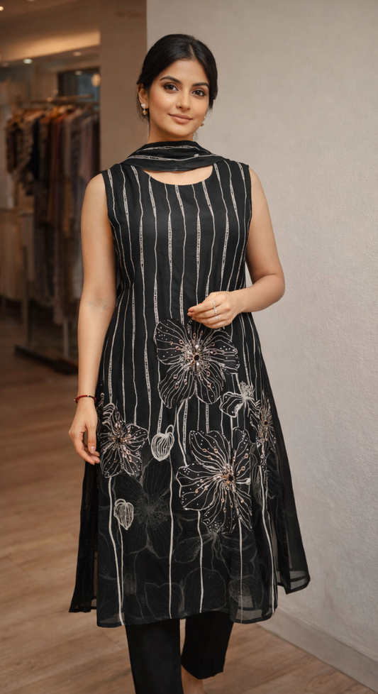 Midnight Legacy Kurti Pant With Dupatta
