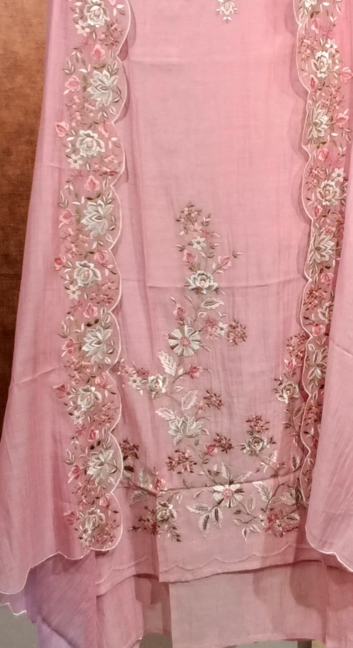 Gulnaar Heirloom Chanderi Semi-Stitched Cotton Suit