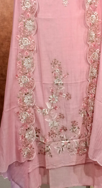 Gulnaar Heirloom Chanderi Semi-Stitched Cotton Suit