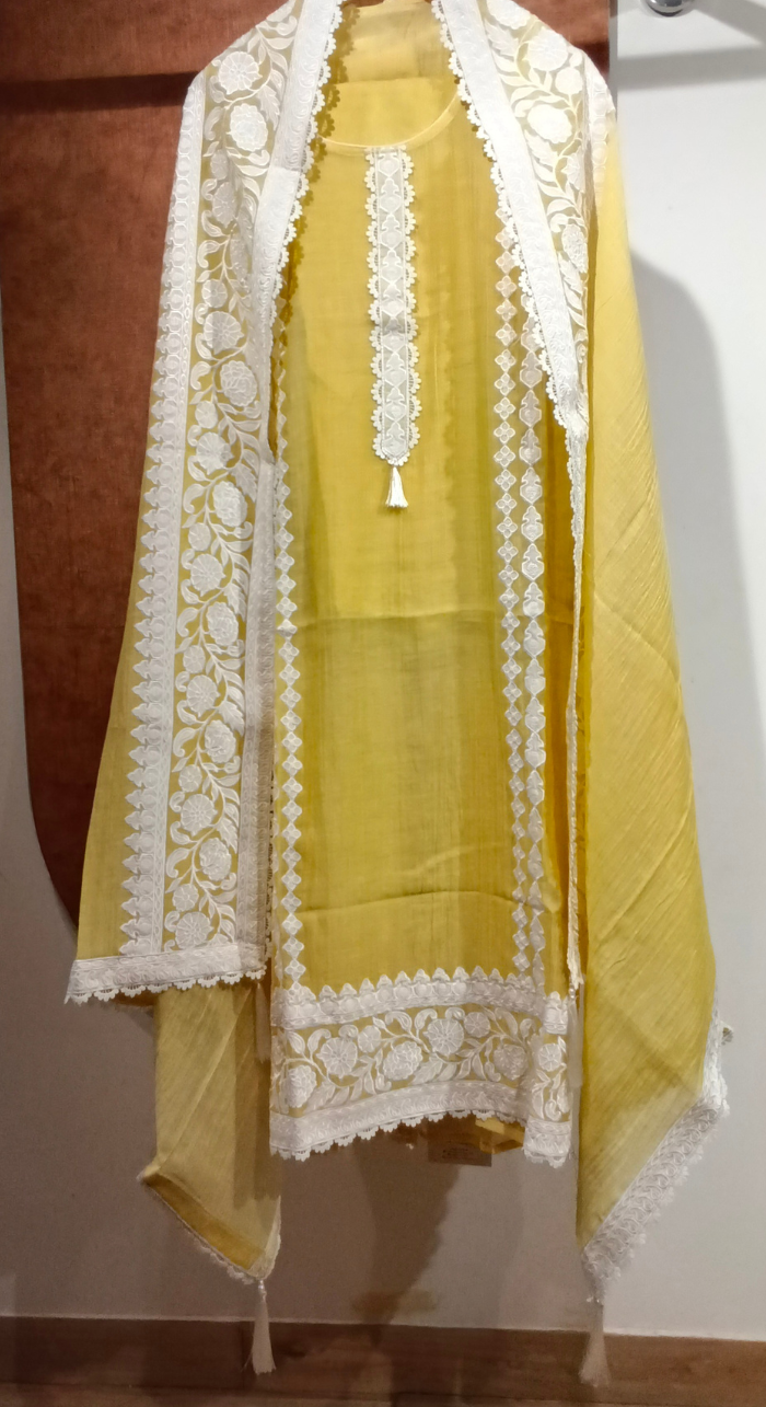 Raag Basanti Semi-Stitched Cotton Suit