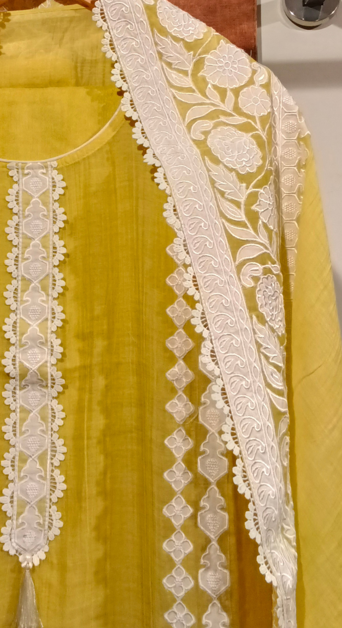 Raag Basanti Semi-Stitched Cotton Suit